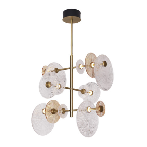 Verifica Lampă suspendată Max Light Allure P0541 auriu mat metal sticlă LED 60 cm