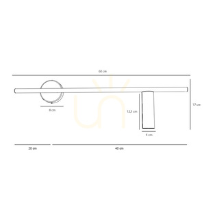 Aplică Aldex Trevo All Black orientată spre dreapta, metal negru, GU10 mini 1104C1_2 small 4
