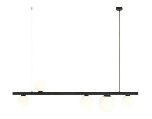Verifica Lampă suspendată Aldex Garda 5 negru metal sticlă 1099F1