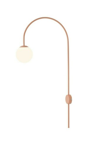 Verifica Lampă de perete Aldex Una Coral roșu metal sticlă 14 cm 1116C11