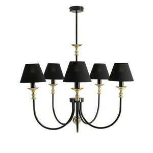 Candelabru Aldex Roma 5 Black 1118F1 negru-auriu 5 × E14 80 cm small 0