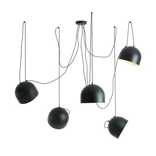 Verifica Lampă suspendată Aldex Noor 5 neagră metal 1122F1