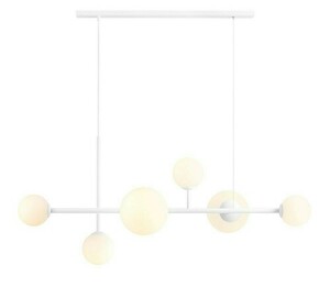 Lampă suspendată Aldex Dione 6 alb metal și sticlă 1092K_2 small 0