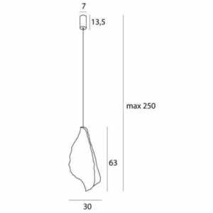 Lampă suspendată Max Light Concha P0540 albă 30 cm LED 8W small 3