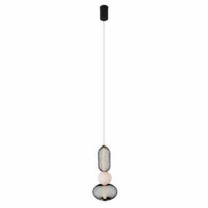 Pendul Max Light Bora P0591 negru auriu metal sticla LED 22 cm small 0