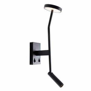 Aplică de perete Max Light Ibiza W0349 negru metal 9W LED 3000K small 0