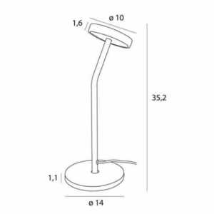 Lampă de masă Max Light Ibiza T0061 neagră metal 35 cm LED 6W 2 Lampă de masă Max Light Ibiza T0061 neagră metal 35 cm LED 6W small 2