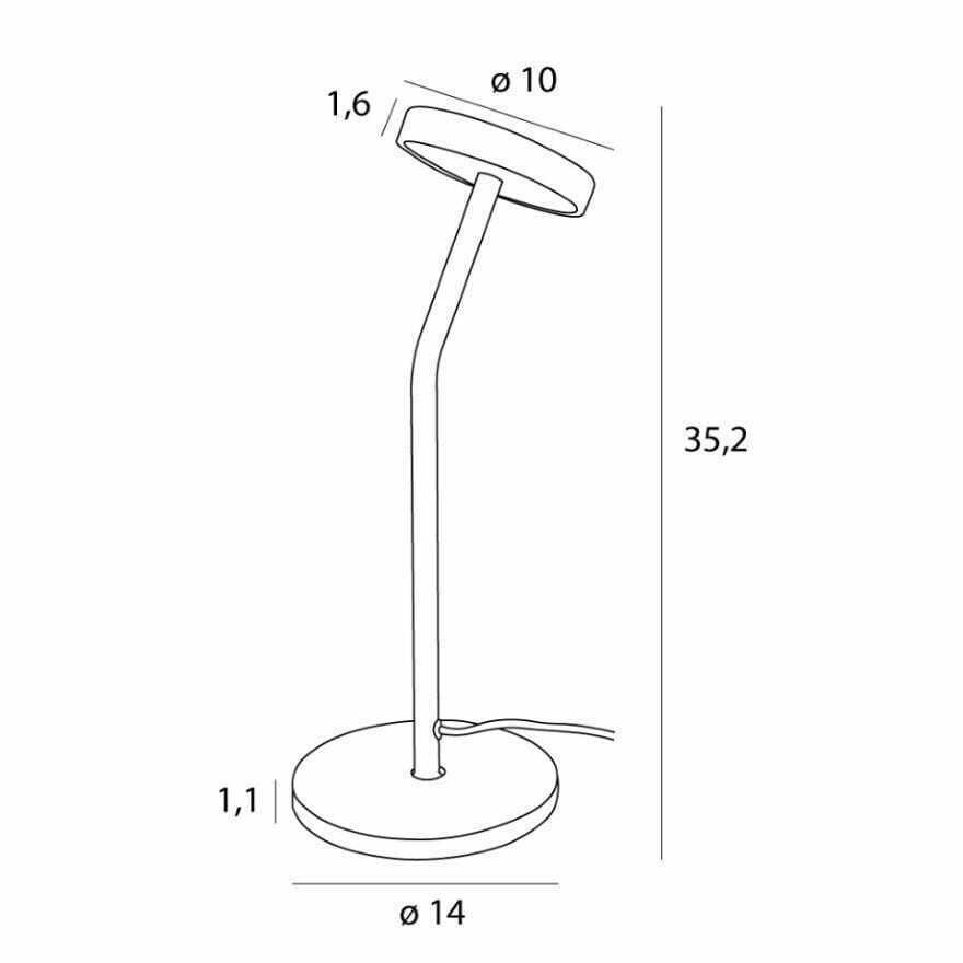 previzualizare Lampă de masă Max Light Ibiza T0061 neagră metal 35 cm LED 6W Lampă de masă Max Light Ibiza T0061 neagră metal 35 cm LED 6W