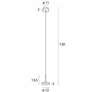 Lampa suspendată Max Light Ibiza P0528 negru LED 8W metal 12 cm small 2