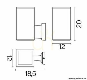 Aplica exterior SU-MA ADELA 8002 DG gri inchis E27 aluminiu sticla small 3