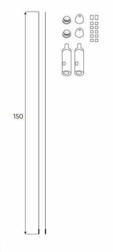 Verifica Set cabluri suspendare șină magnetică Max Light MAX MA0008 negru 150 cm