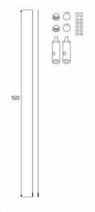 Set cabluri suspendare șină magnetică Max Light MAX MA0008 negru 150 cm small 1