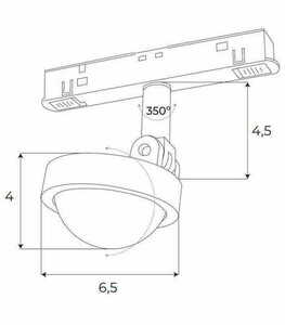 Spot pe sina magnetic Max Light MAX M0018Z negru Zigbee 8W 2700-5000K small 3