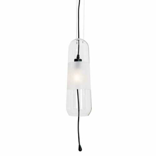 Verifica Lampă suspendată Max Light Mauri P0588 neagră cu sticlă transparentă E14 12,5 cm