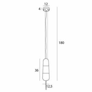 Lampă suspendată Max Light Mauri P0588 neagră cu sticlă transparentă E14 12,5 cm small 2