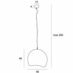 Lampă suspendată Max Light Pierre P0533 albă 48 cm rășină 15W small 3
