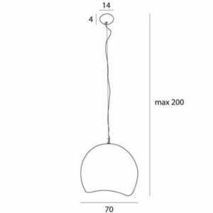 Lampă suspendată Max Light Pierre P0534 albă 70 cm rășină 15W small 2