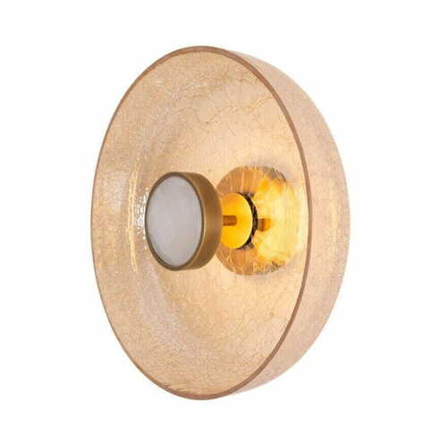 Verifica Aplica perete Max Light Signature W0353 alamă sticlă chihlimbar 35 cm LED