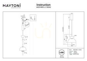 Lampă suspendată BANGKOK MOD185PL-L11B3K2 Maytoni small 6
