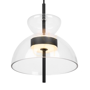 Lampă suspendată Maytoni Bangkok MOD185PL-L6B3K2 neagră, sticlă transparentă LED 12 W 3000 K 25 cm small 4