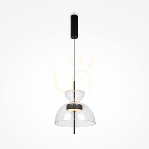 Lampă suspendată Maytoni Bangkok MOD185PL-L6B3K2 neagră, sticlă transparentă LED 12 W 3000 K 25 cm small 0