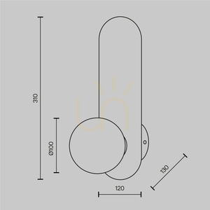 Lampă de perete BAO MOD419WL-01G Maytoni small 11