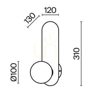 Lampă de perete BAO MOD419WL-01G Maytoni small 12