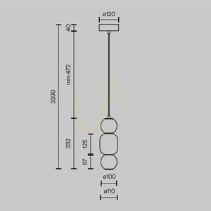 DROP lampă suspendată MOD273PL-L16CH3K Maytoni small 8