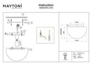 Plafond GLASSY MOD270CL-01G Maytoni small 6