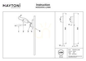 Lampă de perete HALO MOD245WL-L24BK Maytoni small 7