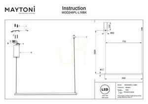 Lampă suspendată HALO MOD246PL-L16BK Maytoni small 6