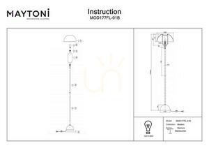 Lampadar Maytoni Memory MOD177FL-01B, negru, E14, 139 cm small 10
