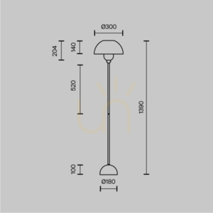 Lampadar Maytoni Memory MOD177FL-01B, negru, E14, 139 cm small 11