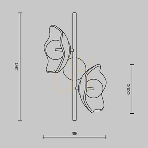 Lampă de perete MIRACLE MOD207WL-02BS Maytoni small 8