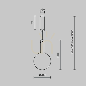 NEBULA MOD182PL-L4W3K lampă suspendată Maytoni small 8