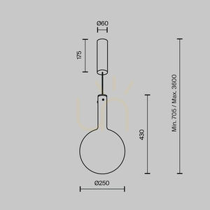 NEBULA MOD182PL-L6B3K lampă suspendată Maytoni small 8
