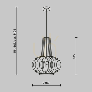Lampa suspendată ROOTS MOD193PL-01W1 Maytoni small 7