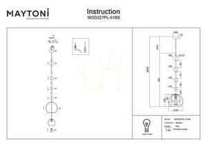 ROS lampă suspendată MOD227PL-01BS Maytoni small 6