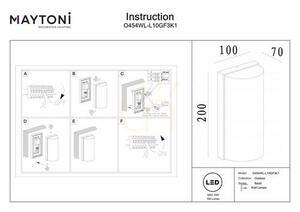 BADD lampă de perete pentru exterior O454WL-L10GF3K1 IP54 Maytoni small 6