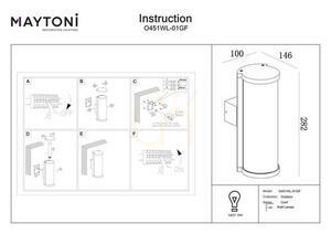 CONF lampă de perete pentru exterior O451WL-01GF IP54 Maytoni small 5