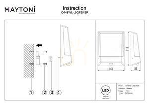 ROW lampă de perete pentru exterior O448WL-L9GF3KSR IP44 Maytoni small 7