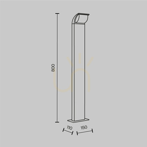 STOCK stâlp de lumină O446FL-L7GF3K IP65 Maytoni small 7