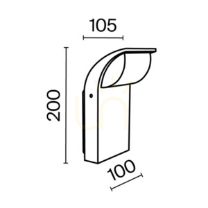 Lampă de perete pentru exterior STOCK O446WL-L7GF3K IP65 Maytoni small 10