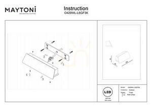 TRUPP lampă de perete pentru exterior O429WL-L6GF3K IP54 Maytoni small 7