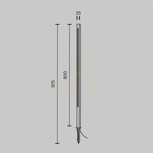 POLE stâlp de lumină O440FL-L12GF3K IP65 Maytoni small 7