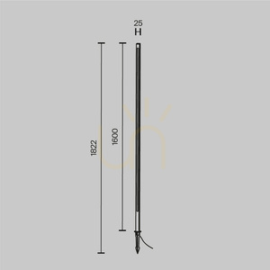 Lampă LED de grădină Maytoni Pole O440FL-L24GF3K, grafit, 160 cm, 24 W, 3000 K small 7
