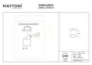 Plafond HYDRA C090CL-15W3K-W IP44 Maytoni small 5