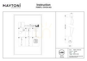 EFIR lampă suspendată P089PL-15W3K-MG Maytoni small 7