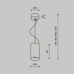 EFIR lampă suspendată P089PL-15W3K-MG Maytoni small 8