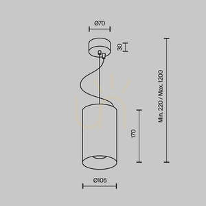 EFIR lampă suspendată P089PL-33W3K-MG Maytoni small 8